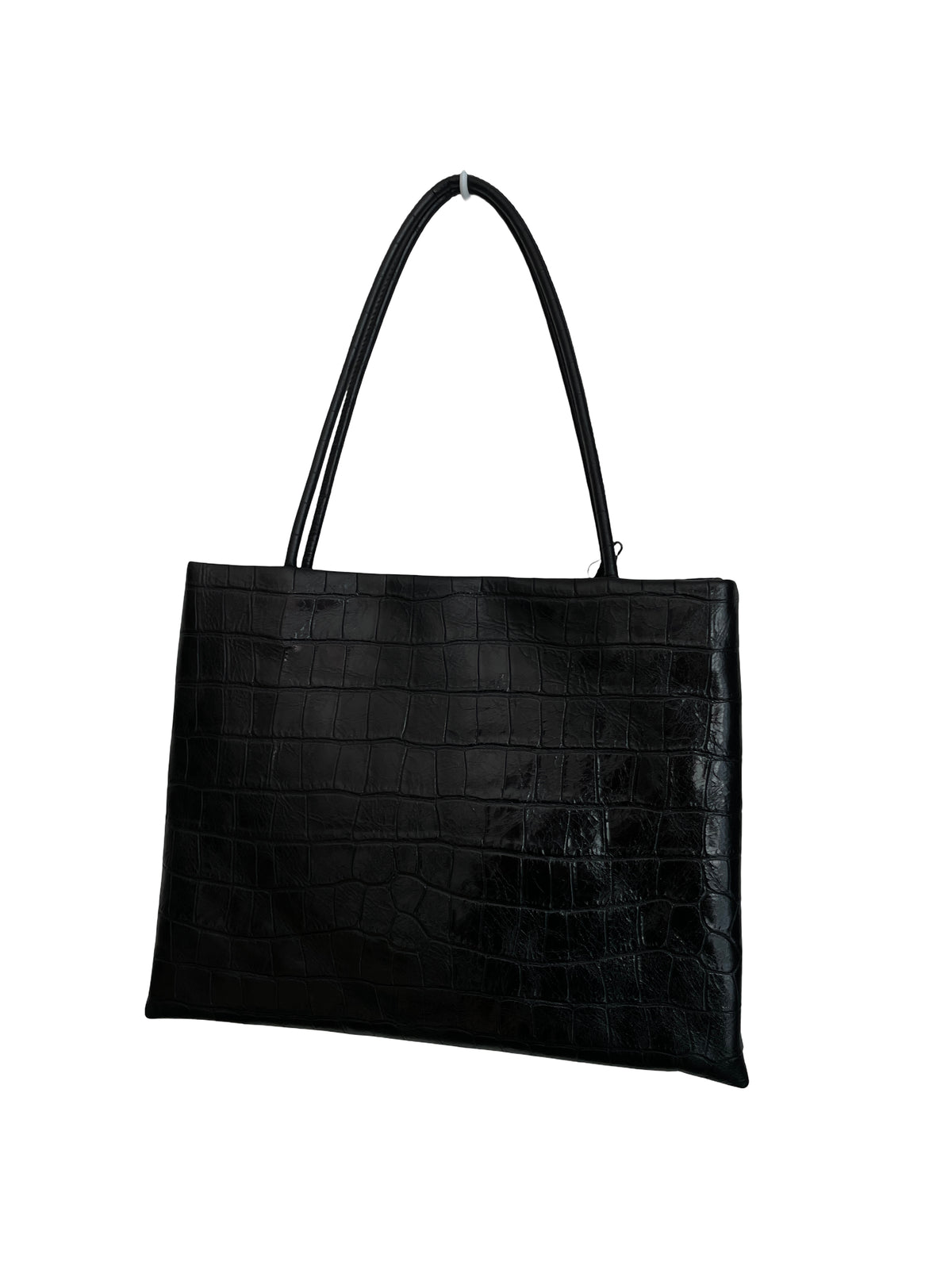 Premium Korean Croc-Embossed Leather Top Handle Bag